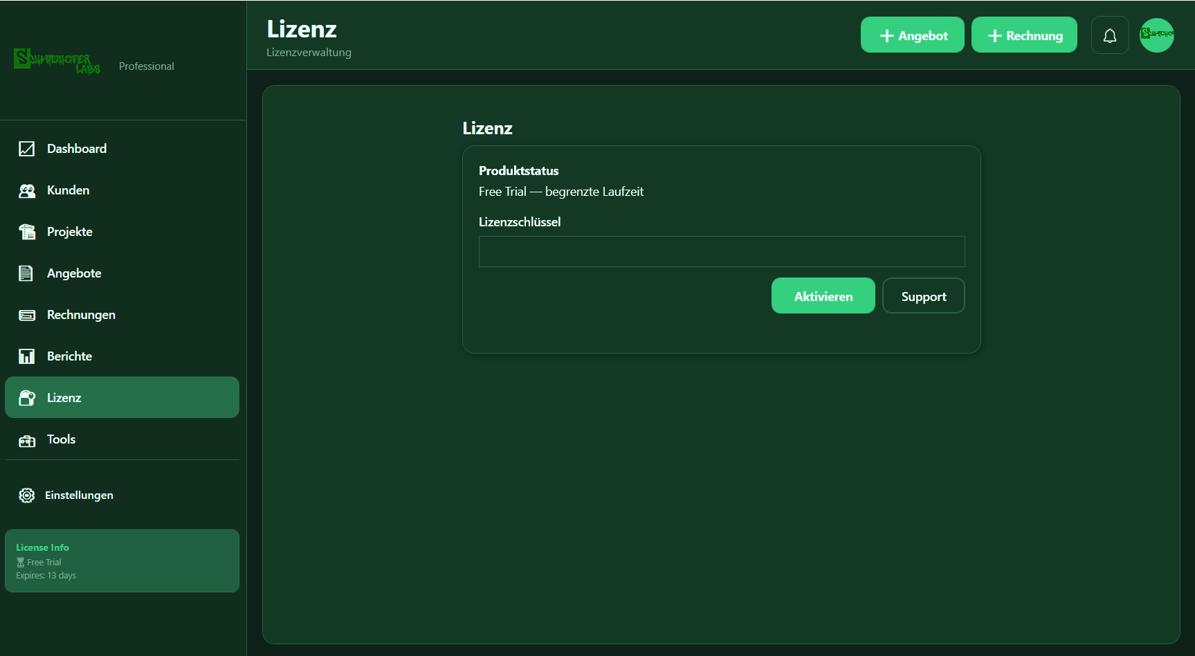 Lizenz Aktivieren Vorschau